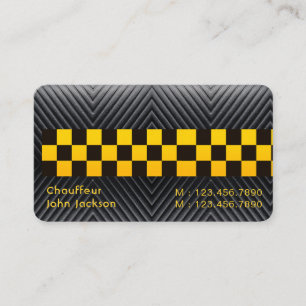 Elegant Modern Classy uber taxi chauffeur driver Business Card