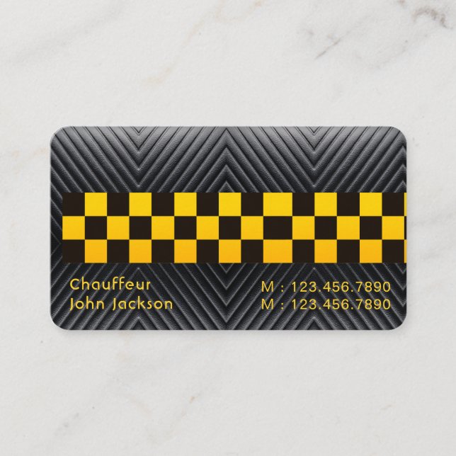 Elegant Modern Classy uber taxi chauffeur driver Business Card (Front)