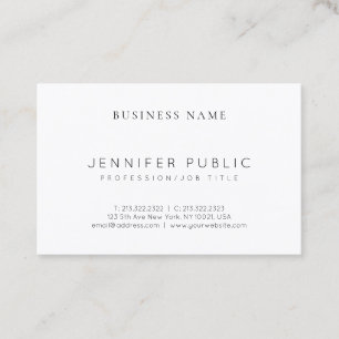 Elegant Modern Clean Plain Luxury Professional Business Card