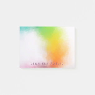 Elegant Modern Colourful Abstract Art Blue Purple Post-it Notes