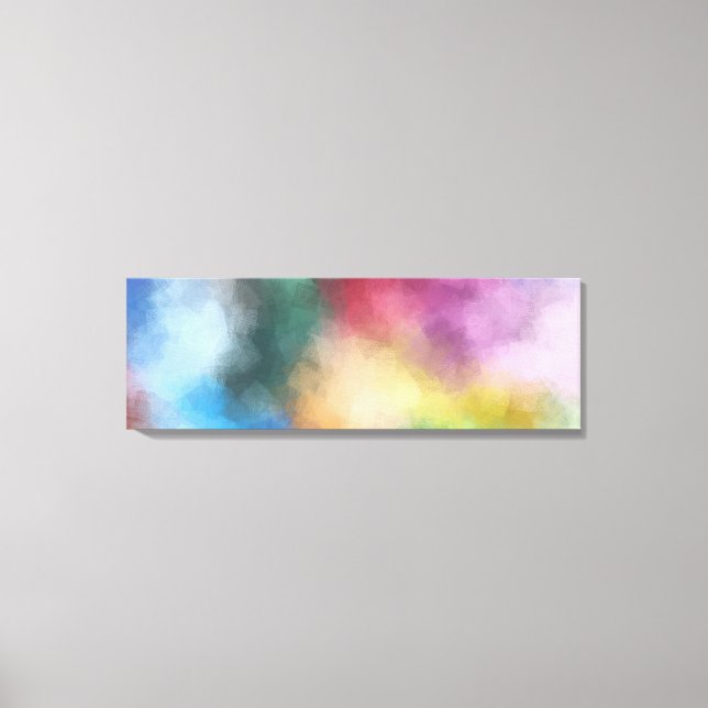 Elegant Modern Colourful Abstract Art Red Yellow Canvas Print (Front)