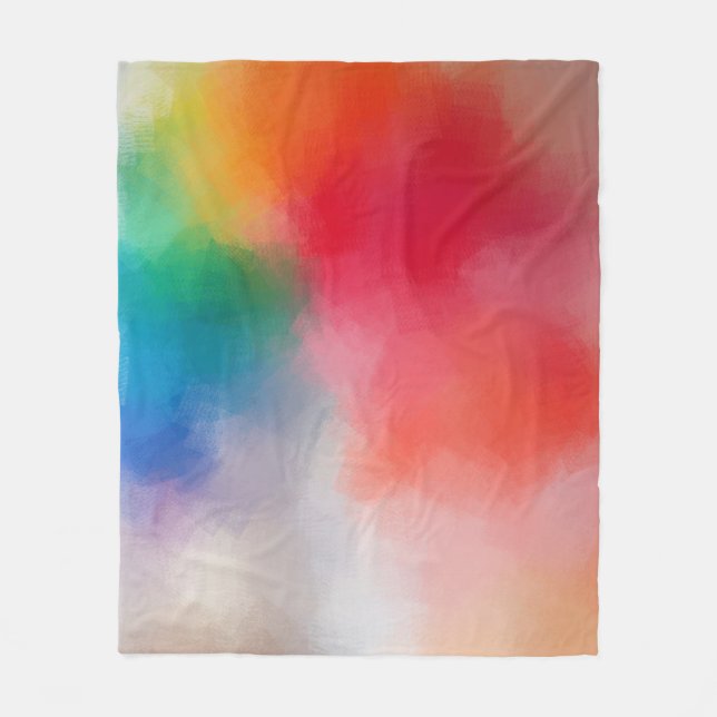 Elegant Modern Colourful Abstract Blank Template Fleece Blanket (Front)