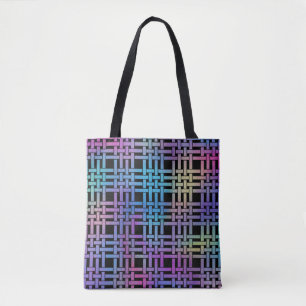 Elegant Modern Colourful Basket Weave Pattern   Tote Bag