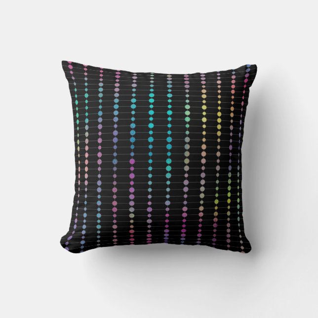 Elegant Modern Colourful Beads Circles Dots Patter Cushion (Front)