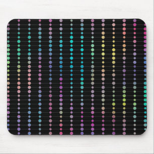 Elegant Modern Colourful Beads Circles Dots Patter Mouse Mat