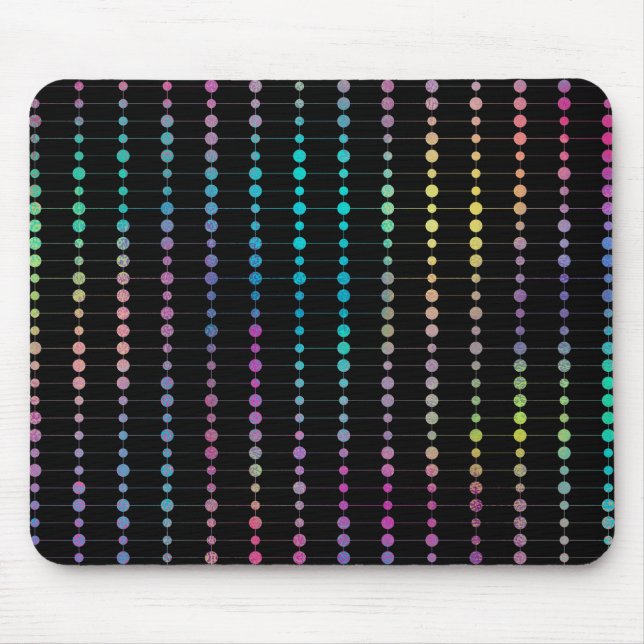 Elegant Modern Colourful Beads Circles Dots Patter Mouse Mat (Front)