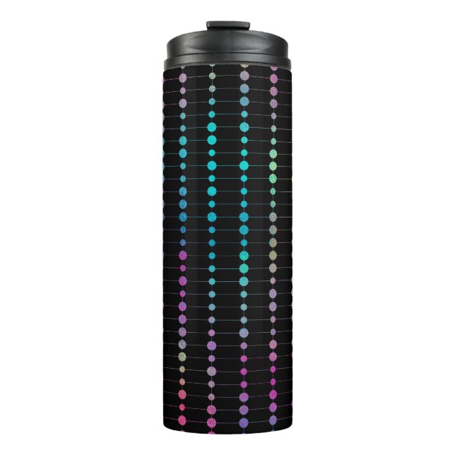 Elegant Modern Colourful Beads Circles Dots Patter Thermal Tumbler (Front)