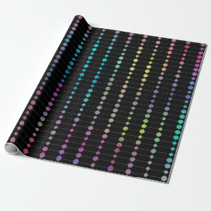 Elegant Modern Colourful Beads Circles Dots Patter Wrapping Paper