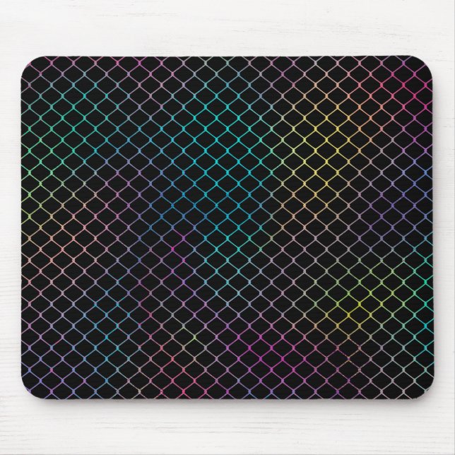 Elegant Modern Colourful Fence Chain Pattern | Mouse Mat (Front)