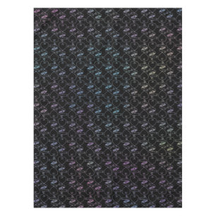 Elegant Modern Colourful Hearts and Keys Pattern Tablecloth