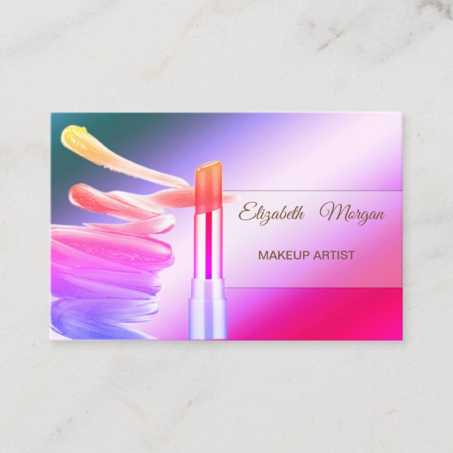 Elegant Modern Colourful ,Lipstick Business Card (Front)