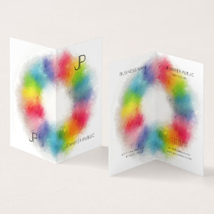 Elegant Modern Colourful Monogram Template Business Card