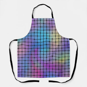 Elegant Modern Colourful Squares Tiles Pattern Apron