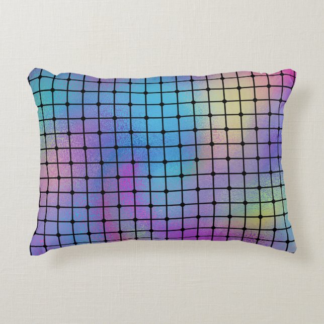 Elegant Modern Colourful Squares Tiles Pattern | Decorative Cushion (Front)
