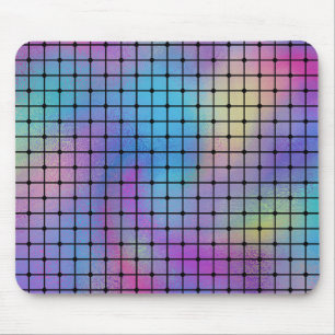 Elegant Modern Colourful Squares Tiles Pattern   Mouse Mat