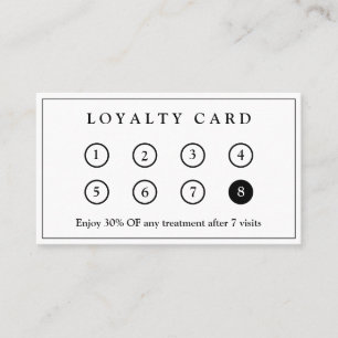 Elegant Modern Company Business Logo Black & White Loyalty Card