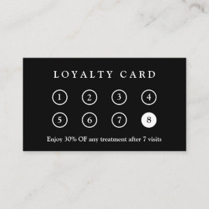 Elegant Modern Company Business Logo Black & White Loyalty Card