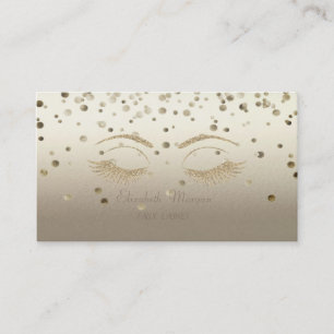 Elegant Modern ,Confetti, Glittery Faux Lashes Business Card