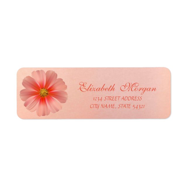 Elegant Modern Cool  Flower  Address (Front)