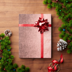 Elegant modern copper rose gold metallic wrapping paper