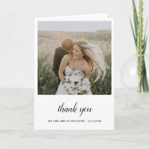 Elegant Modern Couple Wedding Thank You Script Card