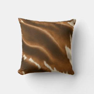 Elegant Modern Cow Faux Leather Collection Cushion