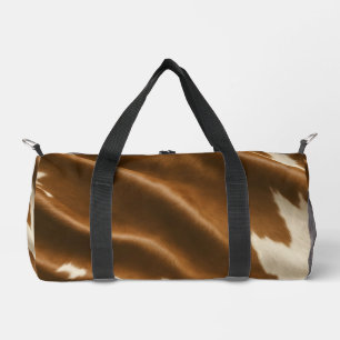 Elegant Modern Cow Faux Leather Collection Duffle Bag