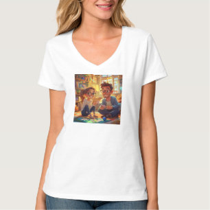 Elegant Modern Custom Add Your Own Photo V-Neck T-Shirt