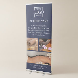 Elegant Modern Custom Business Logo & Photo Retractable Banner