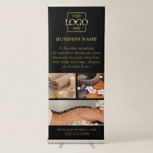 Elegant Modern Custom Business Logo & Photo Retractable Banner