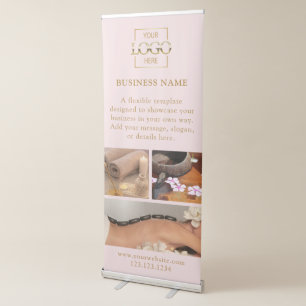 Elegant Modern Custom Business Logo & Photo Retractable Banner