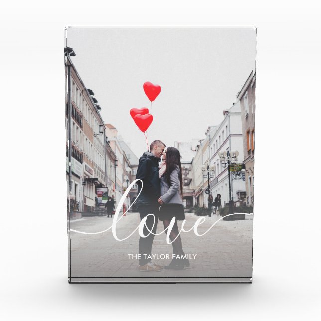 Elegant modern custom couple photo love text (Front)