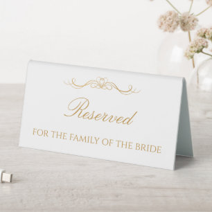 Elegant Modern Custom Gold Script Reserved Wedding