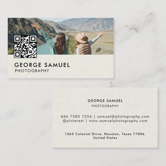 Elegant Modern Custom Logo Minimalist Simple Appointment Card (Front/Back)