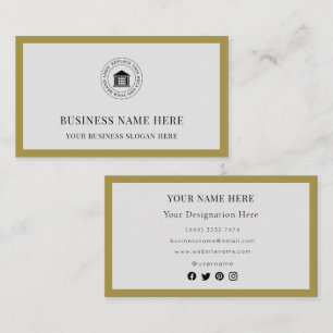 Elegant Modern Custom Logo Minimalist Simple Business Card
