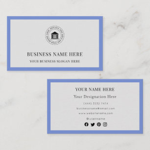 Elegant Modern Custom Logo Minimalist Simple Business Card