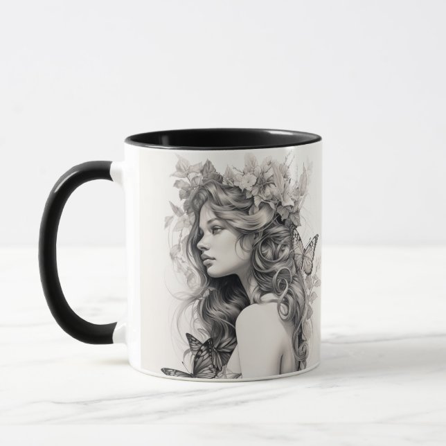 Elegant Modern Custom Photo and Personalised Mug (Left)