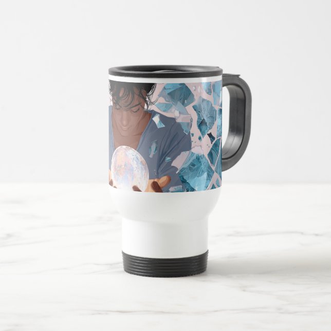 Elegant Modern Custom Photo and Personalised Travel Mug (Front Right)