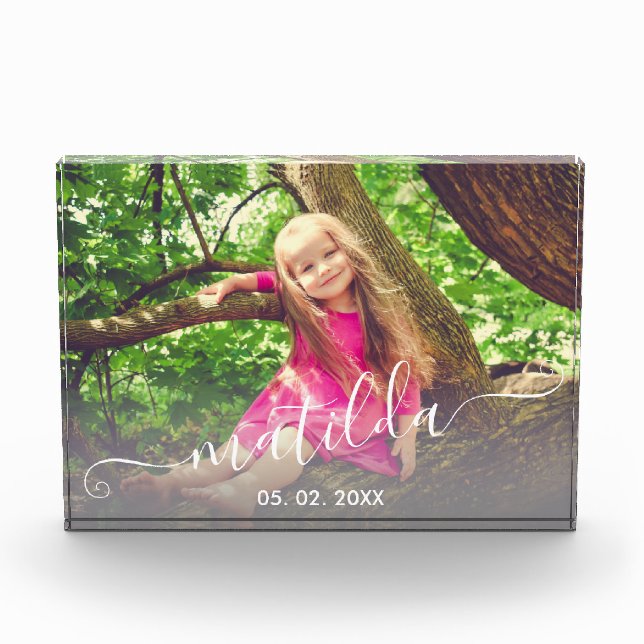 Elegant modern cute custom girl name & photo (Front)