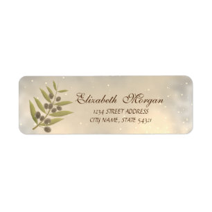 Elegant Modern Cute Olive Branch Address