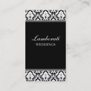 Elegant Modern Damask Floral Stylish Classy Business Card