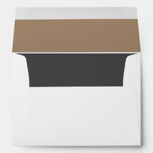 Elegant Modern Dark Grey Beige Return Address Envelope