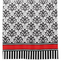 Elegant Modern Deco Damask Black and White