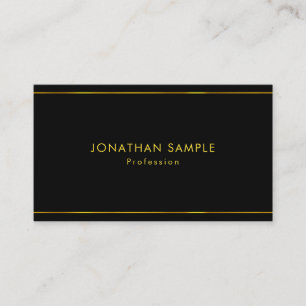 Elegant Modern Design Black Gold Template Luxury Business Card