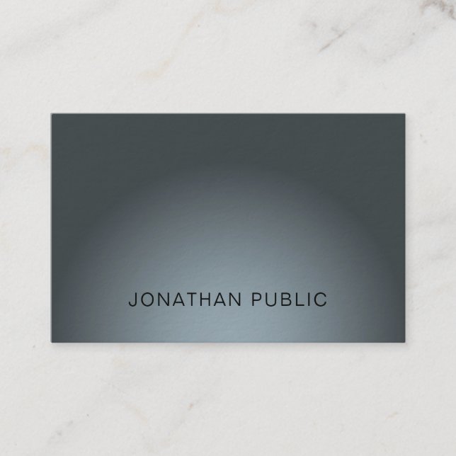 Elegant Modern Design Luxury Plain Professional Business Card (Front)