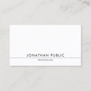 Elegant Modern Design Trendy Minimalist Chic Plain Business Card