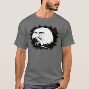 Elegant Modern Eagle Head Dark Grey Template T-Shirt