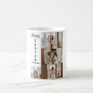 elegant modern Easter, family five photo collage  Coffee Mug