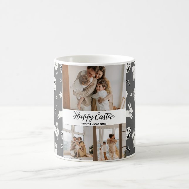 elegant modern Easter, family three photo  Coffee Mug (Center)