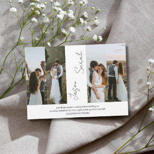 Elegant Modern Elegant 4 Photos wedding  Invitation